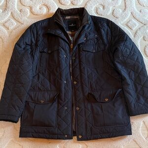 London Fog Men's Quilted Navy Jacket